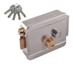 Cerradura de sobreponer llave alta seguridad electrica con boton izquierda
