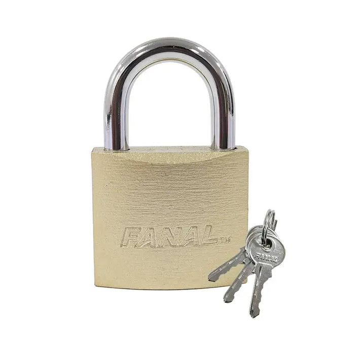 Candado de Hierro 38 mm bronce gancho corto