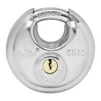 Candado de Disco Feiteli Llave Normal Acero Inoxidable 70 mm