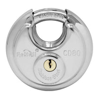 Candado de Disco Feiteli Llave Normal Acero Inoxidable 80 mm