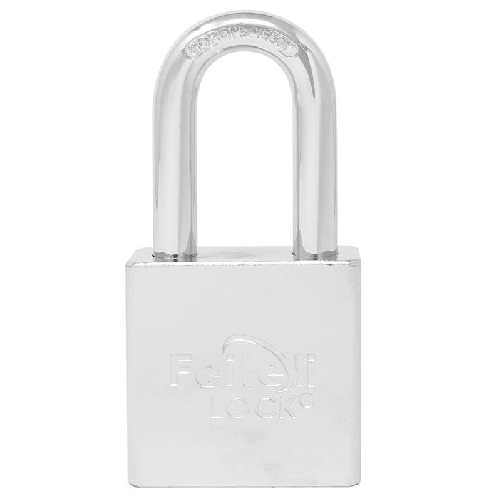 Candado Feiteli Alta Seguridad 57 mm Gancho Largo Llave Tubular