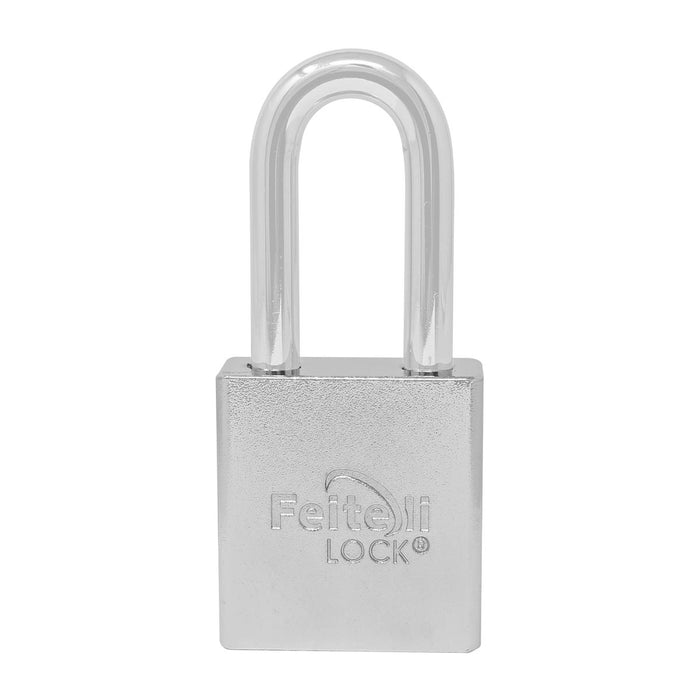Candado Feiteli Alta Seguridad 51 mm Gancho Largo Llave Tubular